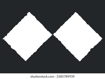 Torn piece of paper on black background