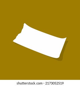 A torn piece of paper to write a short message or note
