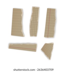 Piezas rotas de papel forrado y rejilla