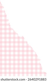 Torn Pink Gingham Washi Tape Sticker