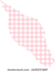 Torn Pink Gingham Washi Tape Sticker