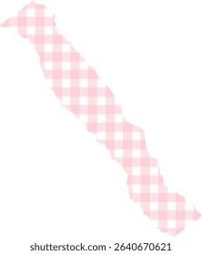 Torn Pink Gingham Washi Tape Sticker – Pastel Journal Element