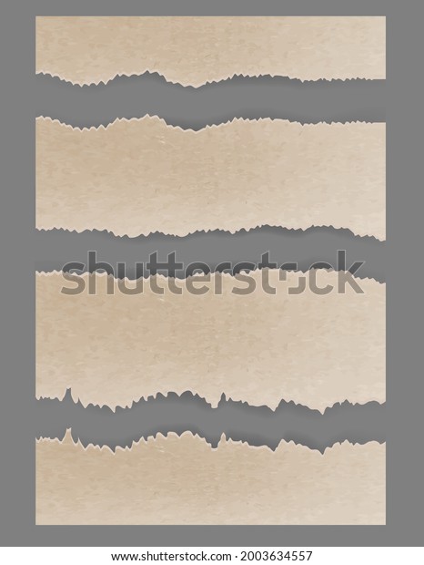 Torn Ripped Cardboard Textured Vector Stock Vector (Royalty Free ...