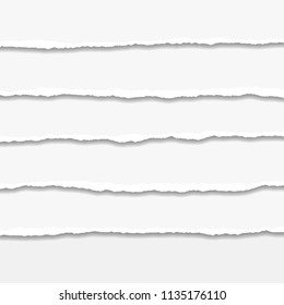 Torn or ripped Paper Edge. Vector illustration