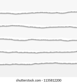 Torn or ripped Paper Edge. Vector illustration