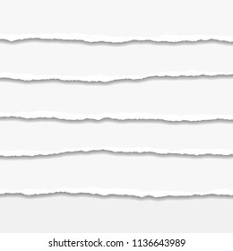 Torn or ripped Paper Edge. Vector illustration