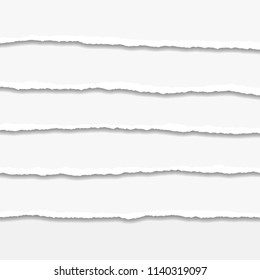 Torn or ripped Paper Edge. Vector illustration
