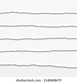 Torn or ripped Paper Edge. Vector illustration
