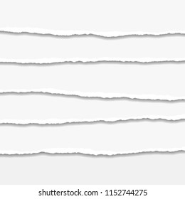 Torn or ripped Paper Edge. Vector illustration