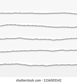 Torn or ripped Paper Edge. Vector illustration