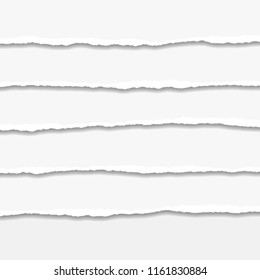Torn or ripped Paper Edge. Vector illustration