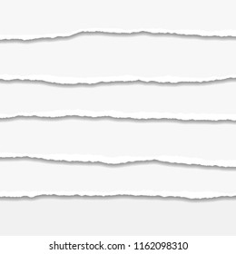 Torn or ripped Paper Edge. Vector illustration