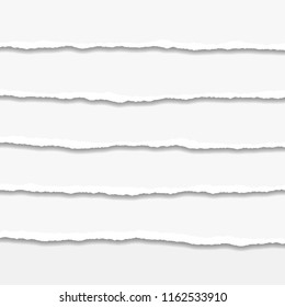 Torn or ripped Paper Edge. Vector illustration