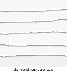 Torn or ripped Paper Edge. Vector illustration