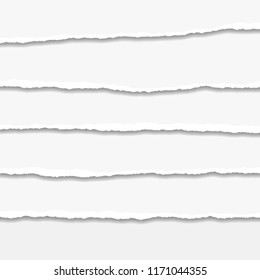 Torn or ripped Paper Edge. Vector illustration