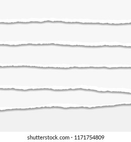 Torn or ripped Paper Edge. Vector illustration