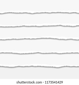 Torn or ripped Paper Edge. Vector illustration