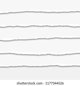 Torn or ripped Paper Edge. Vector illustration