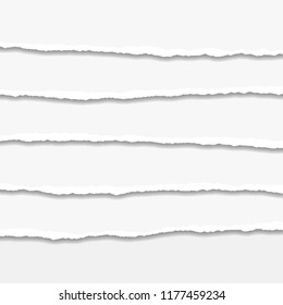 Torn or ripped Paper Edge. Vector illustration