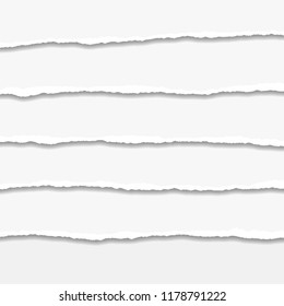 Torn or ripped Paper Edge. Vector illustration
