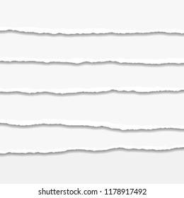 Torn or ripped Paper Edge. Vector illustration