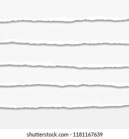Torn or ripped Paper Edge. Vector illustration
