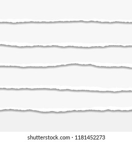 Torn or ripped Paper Edge. Vector illustration