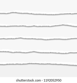 Torn or ripped Paper Edge. Vector illustration