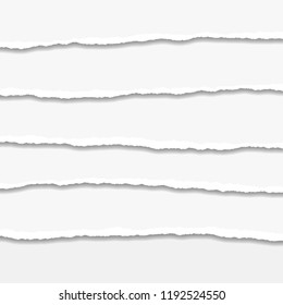 Torn or ripped Paper Edge. Vector illustration
