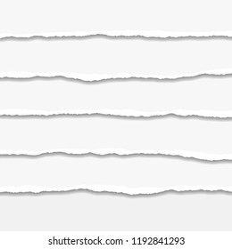 Torn or ripped Paper Edge. Vector illustration