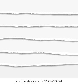 Torn or ripped Paper Edge. Vector illustration