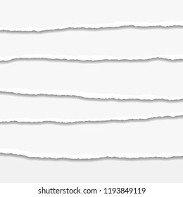 Torn or ripped Paper Edge. Vector illustration