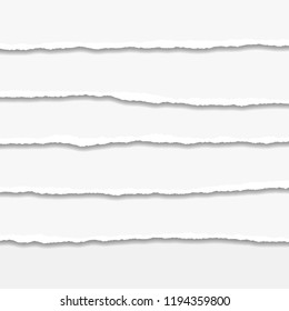 Torn or ripped Paper Edge. Vector illustration