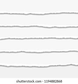 Torn or ripped Paper Edge. Vector illustration