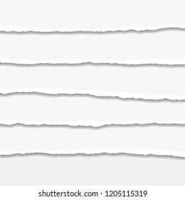 Torn or ripped Paper Edge. Vector illustration