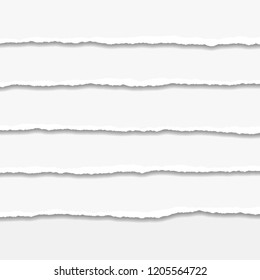 Torn or ripped Paper Edge. Vector illustration