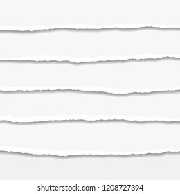 Torn or ripped Paper Edge. Vector illustration