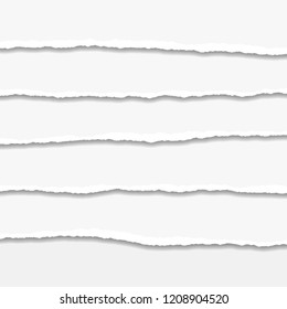 Torn or ripped Paper Edge. Vector illustration
