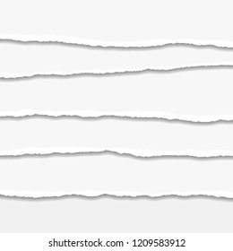 Torn or ripped Paper Edge. Vector illustration