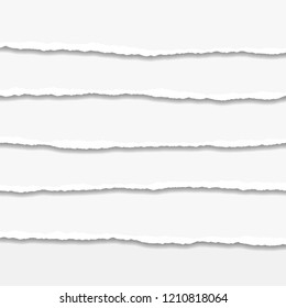 Torn or ripped Paper Edge. Vector illustration