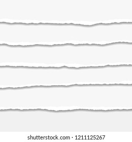 Torn or ripped Paper Edge. Vector illustration