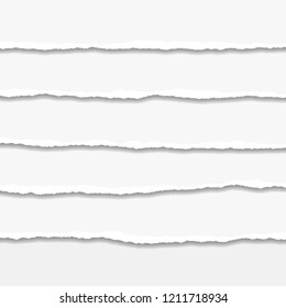 Torn or ripped Paper Edge. Vector illustration