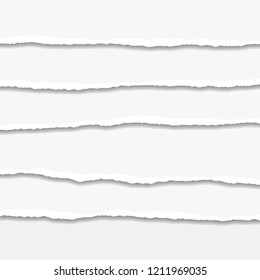 Torn or ripped Paper Edge. Vector illustration