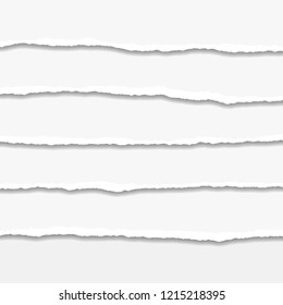 Torn or ripped Paper Edge. Vector illustration