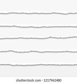 Torn or ripped Paper Edge. Vector illustration