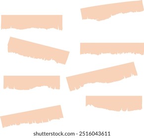 torn ripped paper set vector