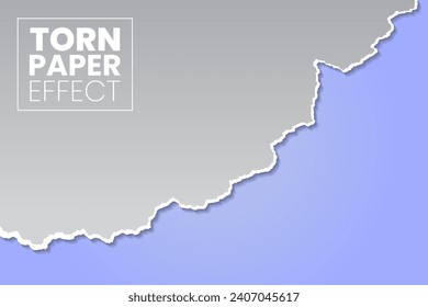 torn ripped paper sheet edge vector