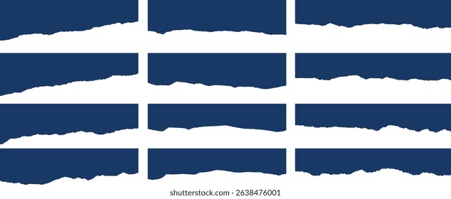 torn or ripped paper sheet. Scrapbook edge, notebook tear or blank page split vector illustration 
