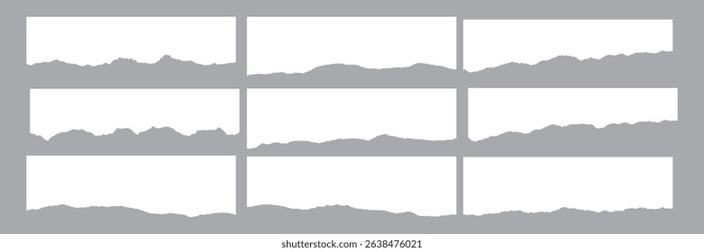torn or ripped paper sheet. Scrapbook edge, notebook tear or blank page split vector illustration 