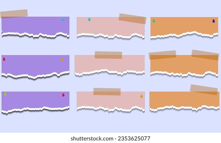 torn ripped paper sheet vector